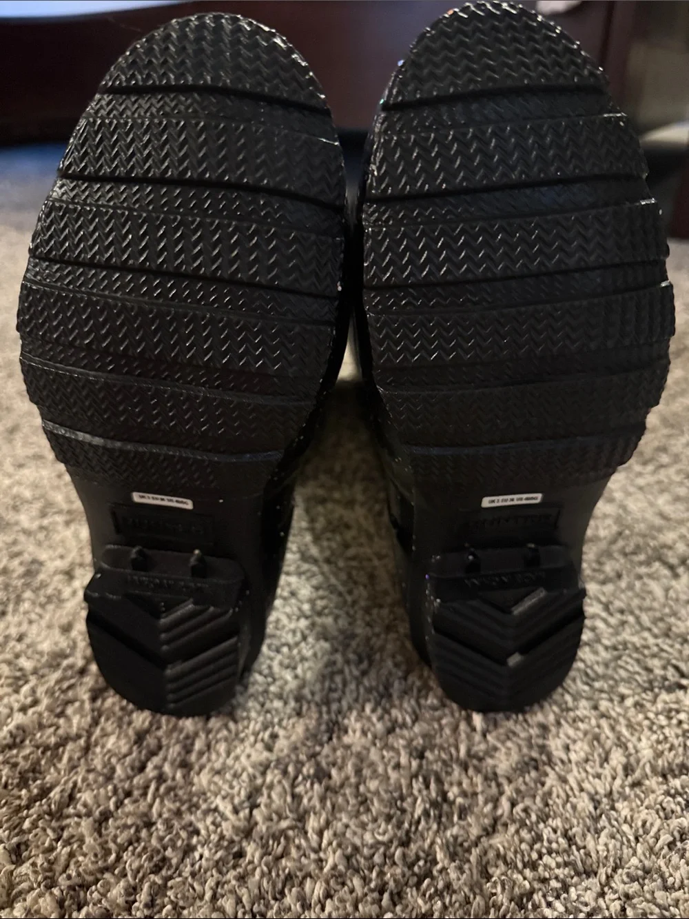 Hunter Kids Black Glitter Tall Rain Boots size 4 NWOT